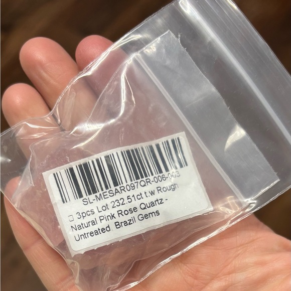 232CT Rough Rose Quartz 3PCS - Picture 12 of 12